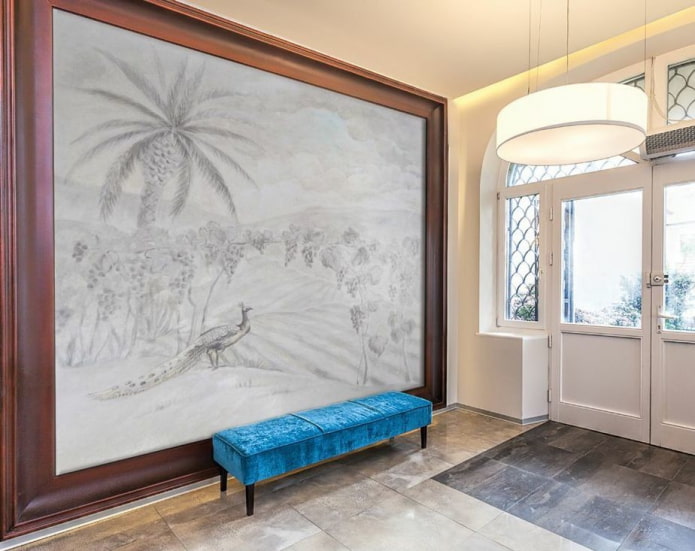wall panel with the image of nature in the interior