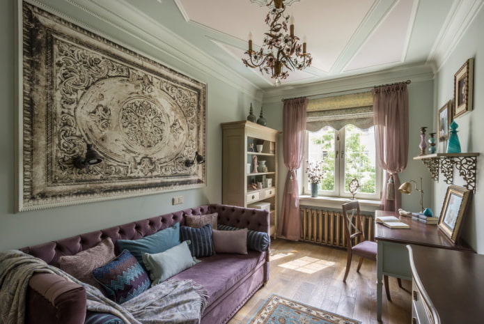 wall panel in the interior in a classic style
