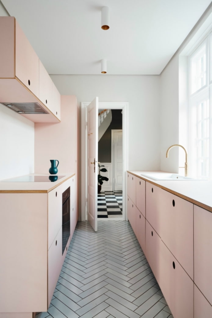 stylish kitchen in 2 rows
