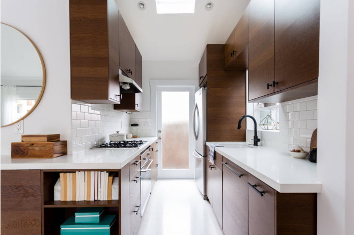 modern wood-effect kitchen