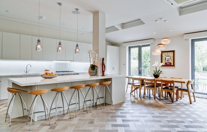 plaited parquet laying