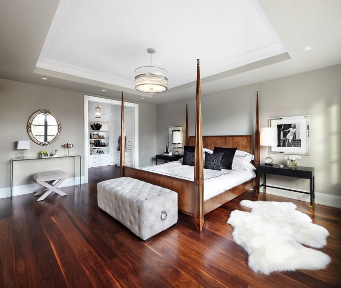 parquet board in the bedroom