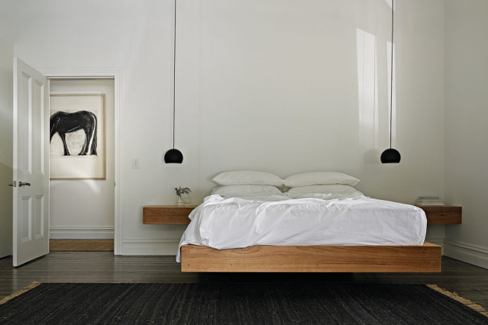 wooden bed