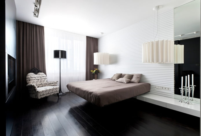 floating bed in a modern design