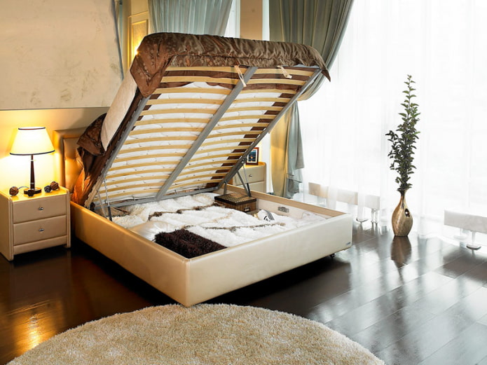 bed with lifting mechanism