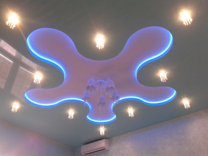 free-form floating ceiling construction