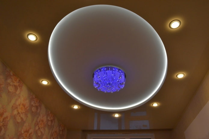 ceiling structure with internal lighting