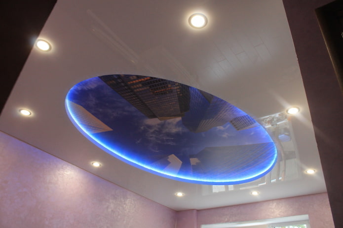 oval floating ceiling structure