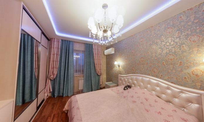 floating ceiling in the bedroom