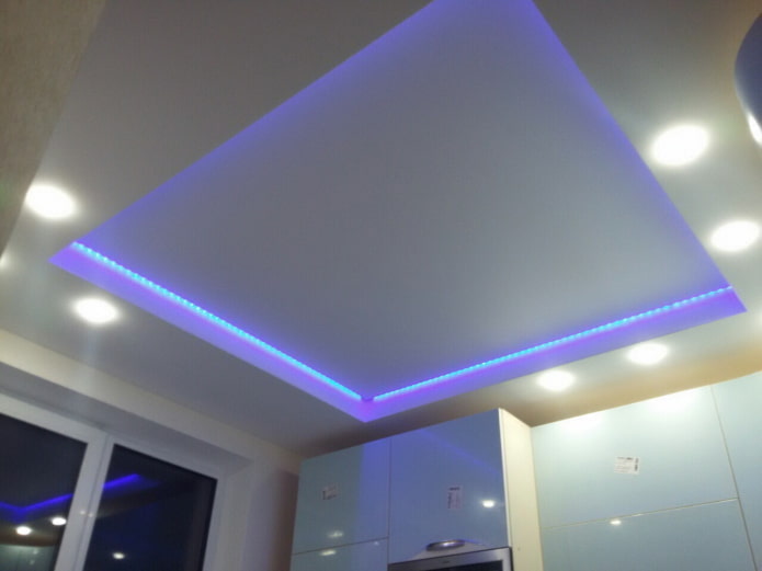 square floating ceiling structure