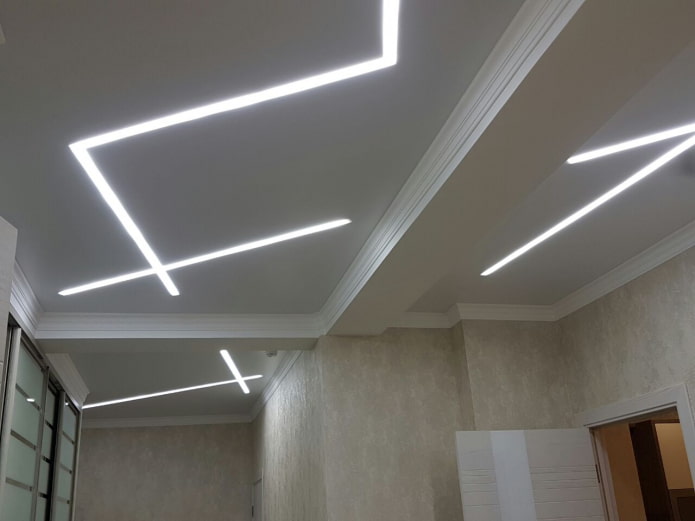 ceiling structure with hovering lines