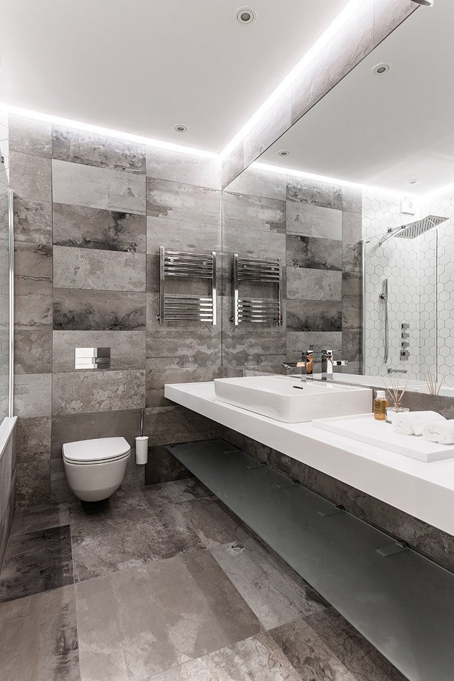 floating structure in the bathroom