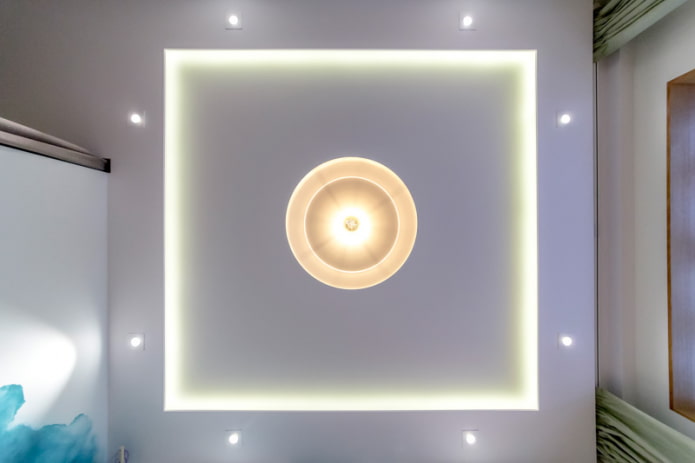 ceiling with a chandelier