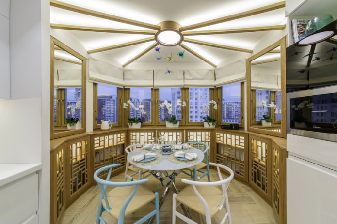 floating ceiling in the kitchen