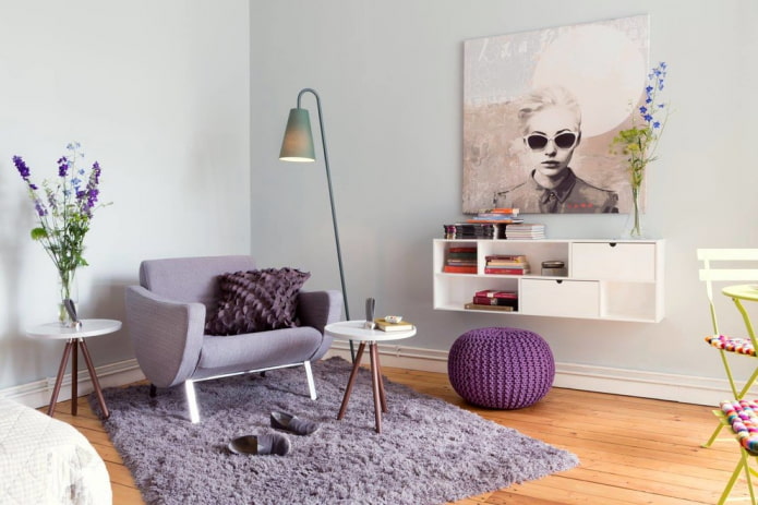 monochromatic combination of lavender shades