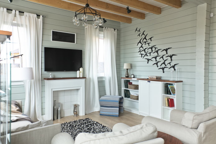 home interior in pastel colors