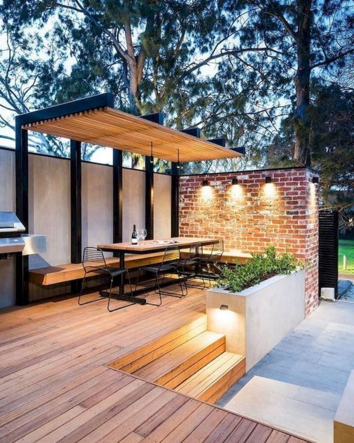 patio on the podium