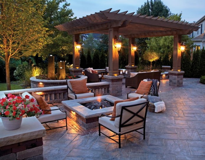 open patio at the cottage