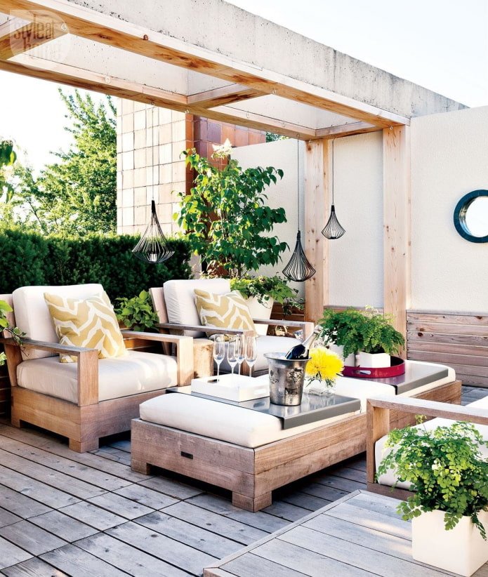 wooden furniture for the dacha