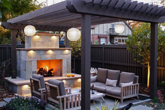 patio by the fence