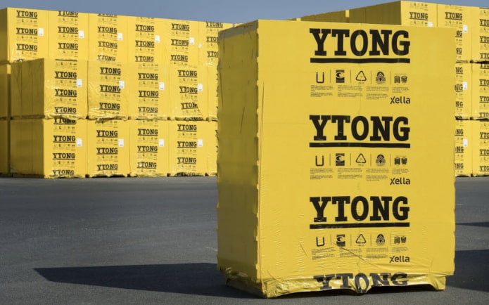 packaging of ytong xella foam blocks