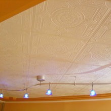 Foam plastic ceiling tiles: pros and cons, gluing stages-1