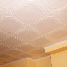 Foam plastic tiles for the ceiling: pros and cons, gluing stages-13