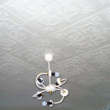 Foam plastic ceiling tiles: pros and cons, gluing stages-9