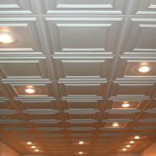 Foam plastic ceiling tiles: pros and cons, gluing stages-8