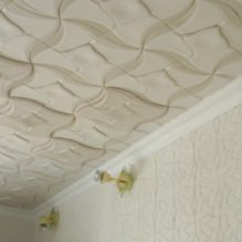 Foam plastic ceiling tiles: pros and cons, gluing stages-6
