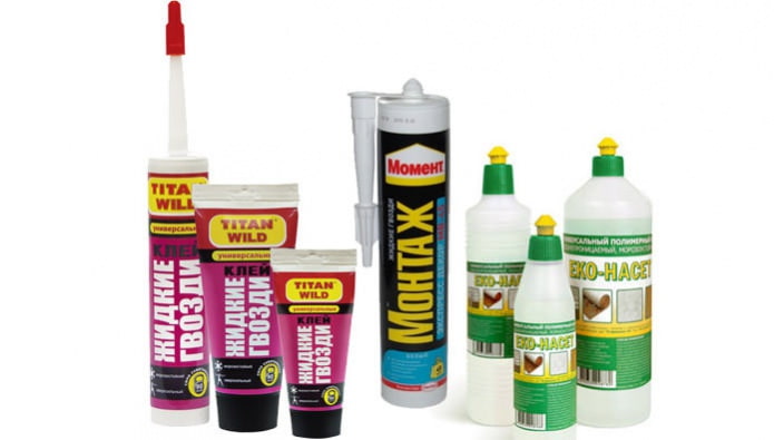 adhesive for gluing polystyrene foam tiles to the ceiling 