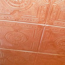 Foam plastic ceiling tiles: pros and cons, gluing stages-4