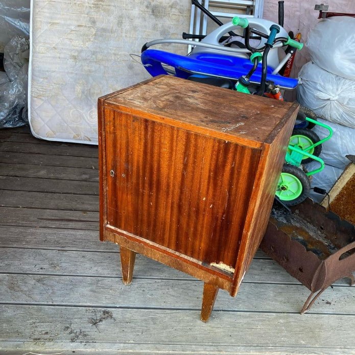 The cabinet before the makeover