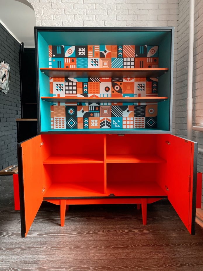 Open cabinet