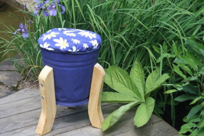 stool from a bucket