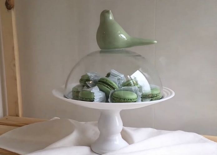 cloche with a bird