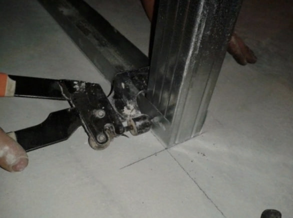 fastening the profile together