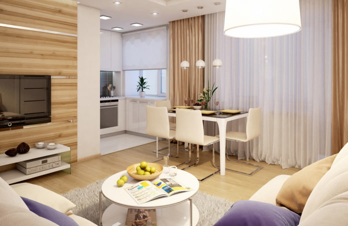redevelopment of a two-room apartment in a Khrushchev building