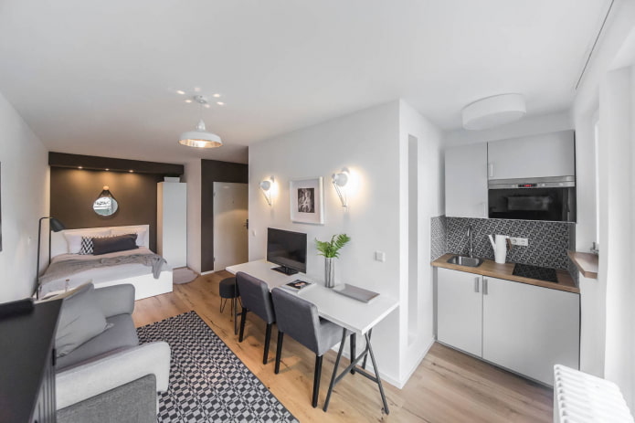 redevelopment of a one-room apartment in a Khrushchev building