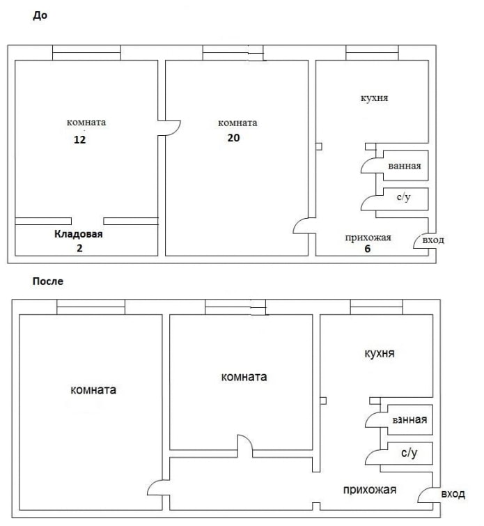 redevelopment of a Khrushchevka apartment
