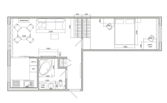 redevelopment of a Khrushchevka apartment