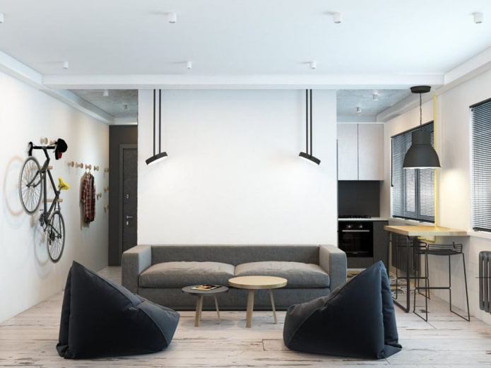 redevelopment of a three-room Khrushchevka apartment