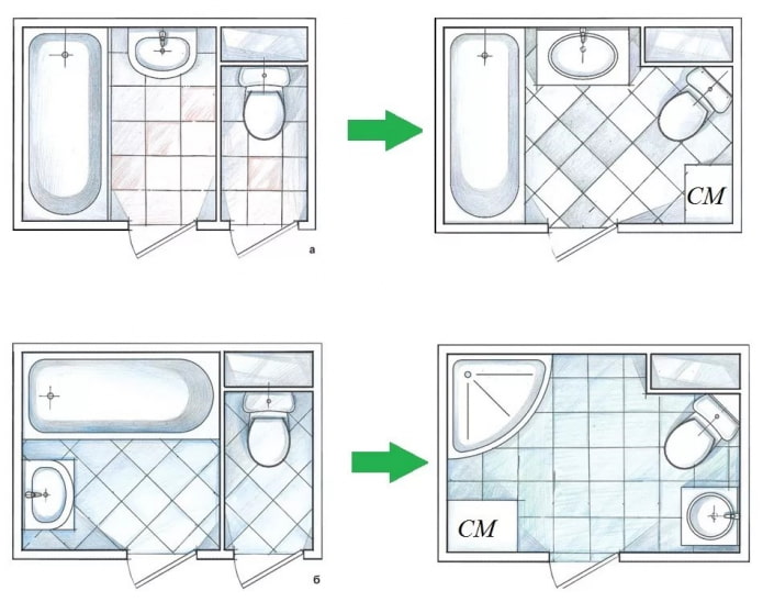 remodeling a bathroom in a Khrushchevka
