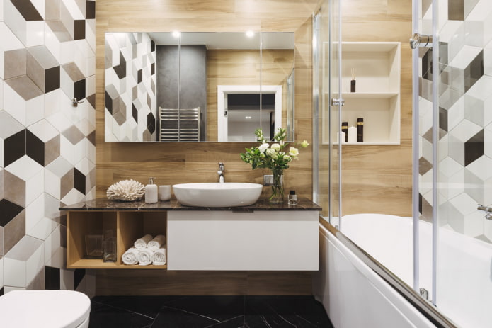 redevelopment of a bathroom in a Khrushchevka