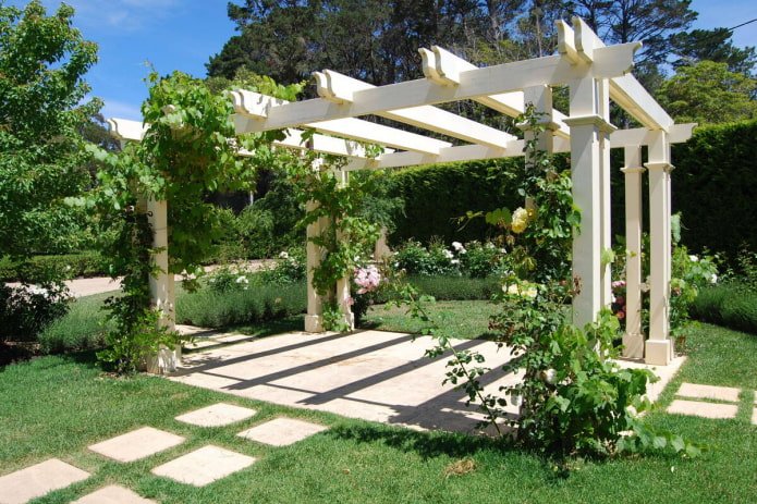 pergola in the garden