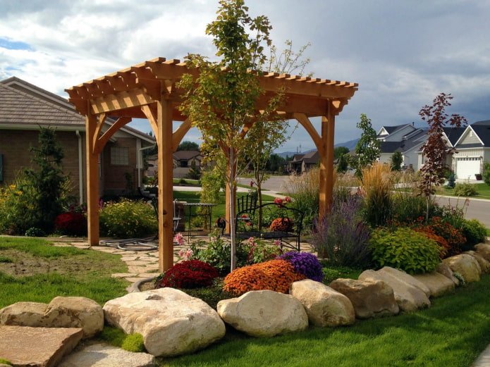 table under a canopy