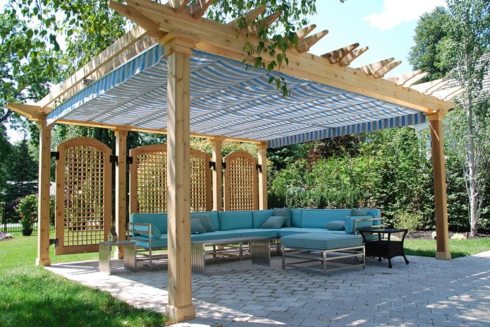 wooden pergola