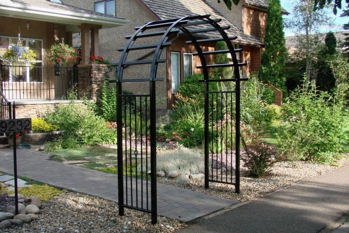 forged arch for a summer residence