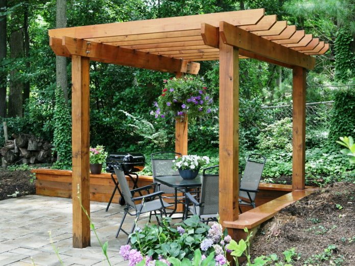 barbecue area in the garden