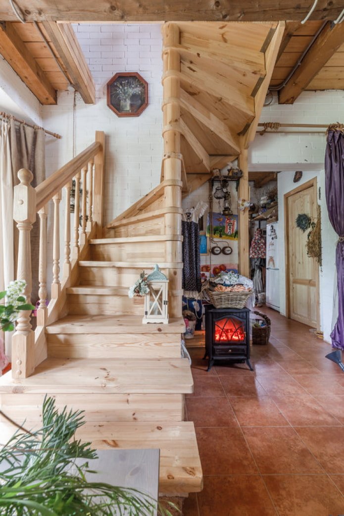 wooden staircase with your own hands